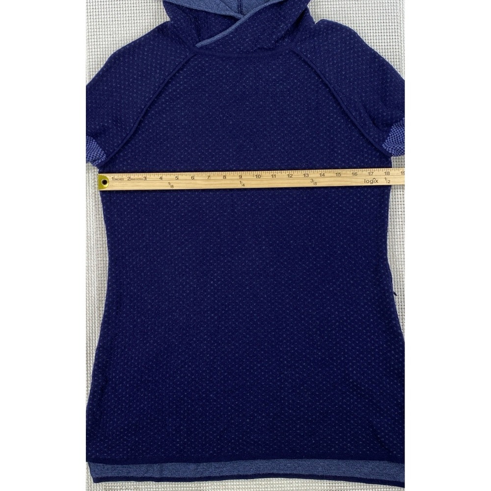 Krimson Klover Merino Blend Hoodie Pullover Women's Large Blue Thumb Holes - Picture 3 of 7